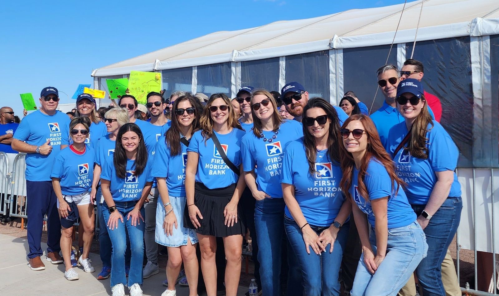 First Horizon volunteers on the set of Extreme Makeover: Home Edition